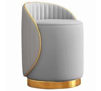 Chaise de coiffeuse pivotante élégante avec dossier rembourré en cuir - Tabouret de maquillage idéal pour chambre à coucher, salon et salle de beauté - Design ergonomique et esthétique moderne