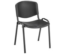 Chaise de collectivités réunion First Polypropylène Noir ? pieds métal