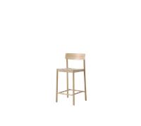 Chaise de Comptoir &Tradition Betty TK12 Chêne laqué/Lin Naturel Osier