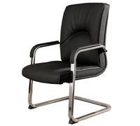 Chaise de conférence à dossier haut - Chaise de bureau rembourrée pour réception, base traîneau, chaise de bureau avec accoudoirs rembourrés