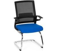 hjh OFFICE Chaise Bureau Cantilever Ergonomique avec Accoudoirs Inventor V Chaises de Réception pour Réunion, Conférence, Salle d’Attente, Tissu/Maille Respirante Bleu 732070