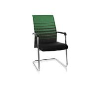 Chaise de conférénce / Chaise visiteur / Chaise FALCONE V tissu noir/vert hjh OFFICE Noir/Vert