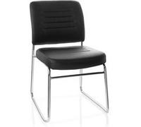 Chaise de conférénce / Chaise visiteur / Chaise TONSO V simili cuir noir hjh OFFICE Noir G