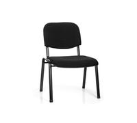 Chaise à quatre pieds - hjh OFFICE - XT 600 XL - Noir - Tissu