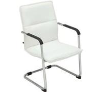 Chaise de conference clp en metal non pliable H. 92 cm interieur blanc Blanc G
