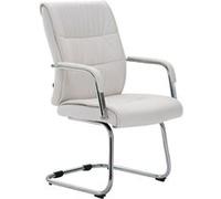 Chaise de conference clp H. 100 cm non pliable interieur en metal blanc Blanc G