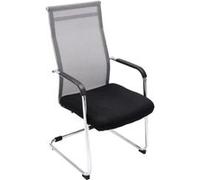 CLP Chaise cantilever Brenda avec revétement en maille et Pied luge en métal , Gris Gris G