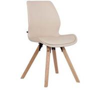 Chaise de Salle à Manger - CLP - Luna - Design Scandinave - Similicuir et Pieds en Bois