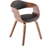 Chaise de conference clp interieur non empilable non pliable H. 73 cm en bois noir Noyer / Noir G