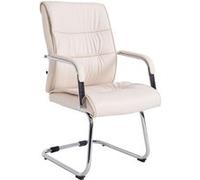 Chaise de conference clp interieur non pliable H. 100 cm en metal beige Crème G