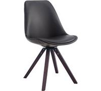 Chaise de conference clp simili-cuir 83.5 cm bois noir G