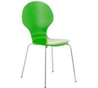 Chaise de conference diego H. 86 cm empilable non pliable interieur en bois vert Vert G