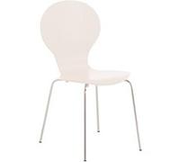 Chaise de conference diego interieur empilable non pliable H. 86 cm en bois blanc Blanc G