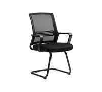 Chaise de visiteur - chaise de bureau design ergonomique - polyester maille noir