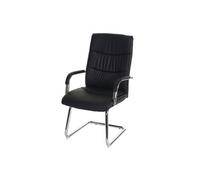 Chaise De Conférence Hwc-A49, Chaise Visiteur Cantilever, Similicuir Noir Multicolore