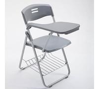 Chaise de conférence pliante portable avec bras pour tablette, dossier en maille empilable et siège rembourré pour bureau, école, salle de classe