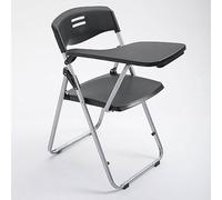 Chaise de conférence pliante portable avec bras pour tablette, dossier en maille empilable et siège rembourré pour bureau, école, salle de classe