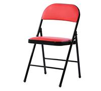Chaise de conférence portable rouge pour la maison et le bureau, chaise d'entraînement et de salle à manger légère et confortable
