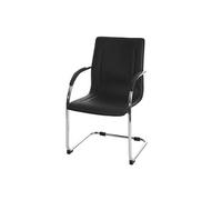 Chaise de conférence Samara, chaise cantilever, PVC noir