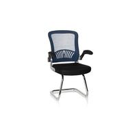 Chaise de conférence / Siège visiteurs FLYER PRO V Tissu maille Noir/Bleu