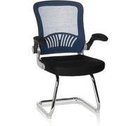 Chaise de conférence / Siège visiteurs FLYER PRO V Tissu maille Noir/Bleu hjh OFFICE Noir/Bleu