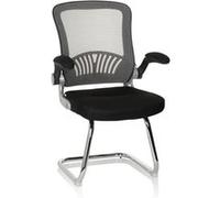 Chaise de conférence / Siège visiteurs FLYER PRO V Tissu maille Noir/Gris