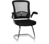 Chaise de conférence / Siège visiteurs FLYER PRO V Tissu maille Noir hjh OFFICE Noir G