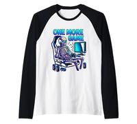 Chaise de Console de Jeu Squelette Amusante One More Game Manche Raglan