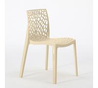 Chaise de cuisine bar café en polypropylène nid d'abeille Gruvyer Grand Soleil