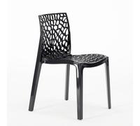 Chaise de cuisine bar café en polypropylène nid d'abeille Gruvyer Grand Soleil