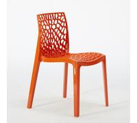Chaise de cuisine bar café en polypropylène nid d'abeille Gruvyer Grand Soleil