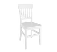 Chaise de cuisine, chaise de salle à manger, chaise en pin massif blanc