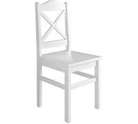 chaise de cuisine, chaise de salle à manger, chaise en pin massif blanc 90.71-20W