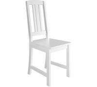 chaise de cuisine, chaise de salle à manger, chaise en pin massif blanc 90.71-22W