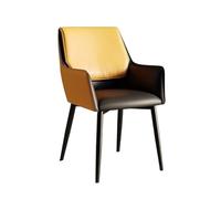 Chaise de cuisine, de salle à manger Chaise de salle à manger nordique en cuir PU, moderne, balcon, vanité de mariage, chaise de salle à manger, cuisine, Banquet, meubles de maison Chaise de salon(Yel