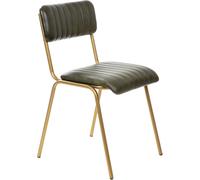 Chaise de cuisine de salle à manger Chaise de salon rembourrée en cuir de buffle 46x52x78 LUMBAR HOMLA