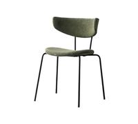 Chaise de cuisine, de salle à manger Dining Kitchen Vintage Corduroy Seat with Upholstered Back, Modern Mid Century Living Room Side Chairs, Classic Design with Ergonomic Comfort Chaise de salon(Green