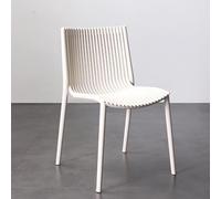 Chaise de Cuisine en Plastique, Chaises de Salle à Manger, Imperméable et Résistante Au Soleil, Empilable et Stockable, Adaptée Aux Restaurants, Réceptions, Négociations, Repos et Bureau(White,50cm)
