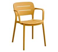 Chaise De Cuisine Moderne en Plastique À Dossier Ajouré Chaises De Salle A Manger Empilable Chaise D'appoint À Dossier Ergonomique Chaises De Jardin pour Pique-niques, Camping(Yellow,B)