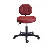 Chaise de Dentiste Chaise de médecin Tabouret Dentaire Assistant Tabouret avec Dossier Cuir en Microfibre réglable en Hauteur, A1