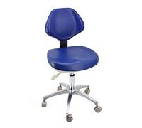 Chaise de Dentiste réglable Tabouret de médecin Chaise d’Assistant Rotation à 360 degrés avec Dossier Chaise de Bureau à Domicile en Cuir PU, E, M