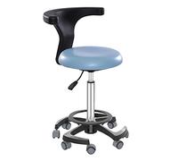 Chaise de Dentiste Tabouret médical Tabouret d’Assistant Dentiste Chaise de Dentiste Rotation à 360 degrés avec Hauteur d’accoudoir réglable, Bleu