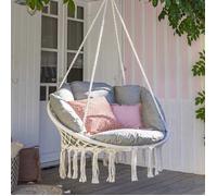 Hespéride - Chaise Suspendue Cordessa - Jardin, Terrasse - Confortable Coussin Intégré - Beige - Support Non Inclus