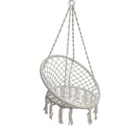 Hespéride - Chaise Suspendue Plumaya - Macramé - Jardin, Terrasse - Beige - Support Non Inclus