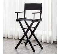 Chaise de directeur pliable, portable, hauteur réglable, dossier en toile, parfaite pour maquilleurs et barbiers