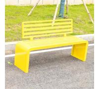 Chaise de Dossier de Loisirs de Jardin avec Dossier Banquette Exterieur Jardin en métal résistant aux intempéries Meuble Exterieur pour Balcon, Porche, Parc(Yellow,180*40*80CM/70.9*15.7*31.5IN)