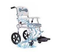 Chaise de douche pliable avec roulettes, seau de toilette amovible, chaise percée mobile pour personnes âgées, tabouret de douche de salle de bain, chaise de douche pliante à roulettes