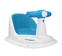 Chaise de Douche pour bébé, Siège de Bain pour bébé, Ouverture Latérale du Dossier pour la Maison (Bleu blanc)