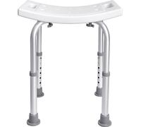 Chaise de douche SucceBuy, réglable en hauteur avec poignées intégrées, banc antidérapant, tabouret de baignoire, siège supporte 158,8 kg, idéal pour les personnes âgées/handicapées