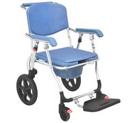 Chaise de douche WC avec seau et repose-pieds, haute capacité de poids pour personnes âgées et handicapées, chaise percée portable pour la sécurité de la salle de bain